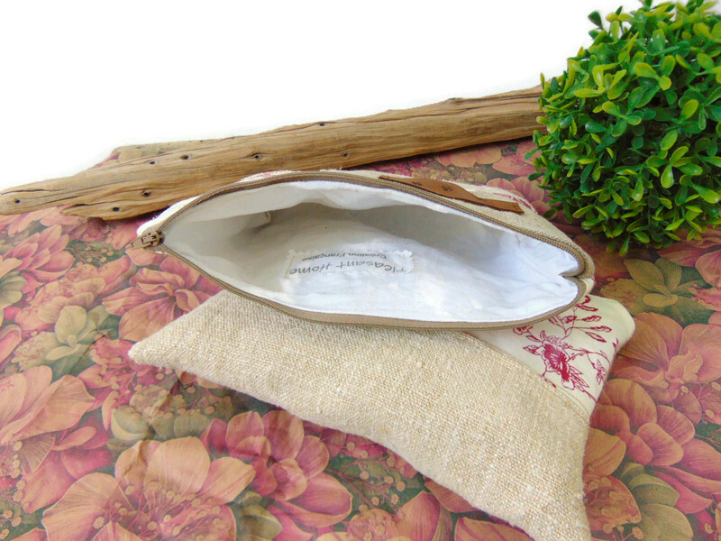 Pochette en chanvre et toile de jouy – Image 6