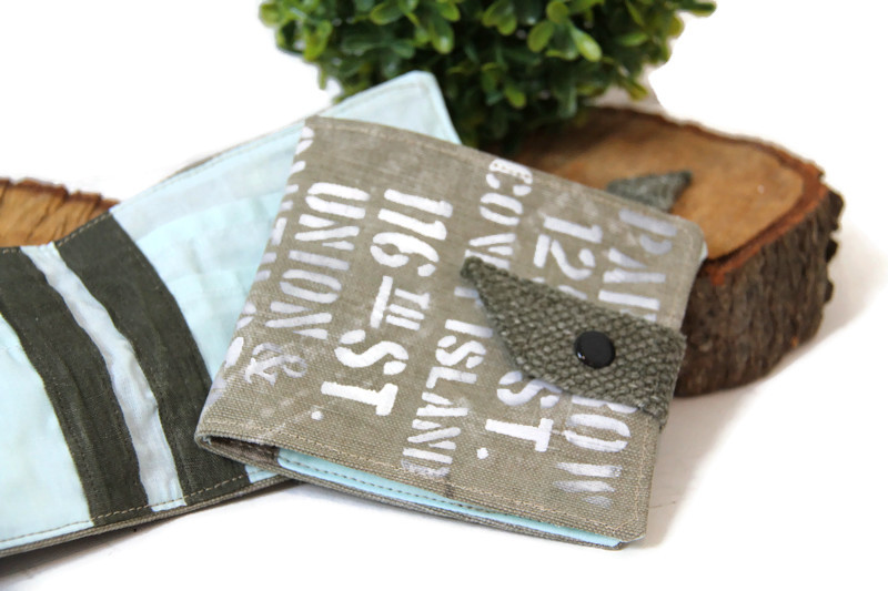 Porte-cartes pour homme en toile recyclée