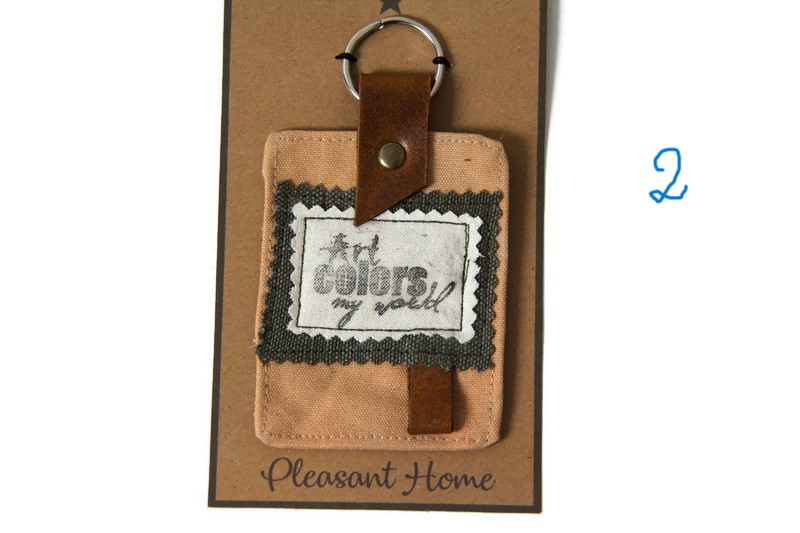 Porte-clés homme toile et cuir – Image 6