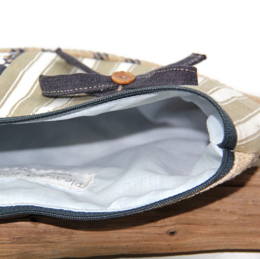 Pochette femme en tissus vintages anciens – Image 4
