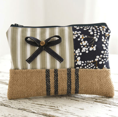 Pochette pour femme en tissus anciens