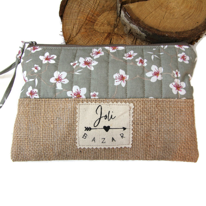 Pochette femme toile de jute