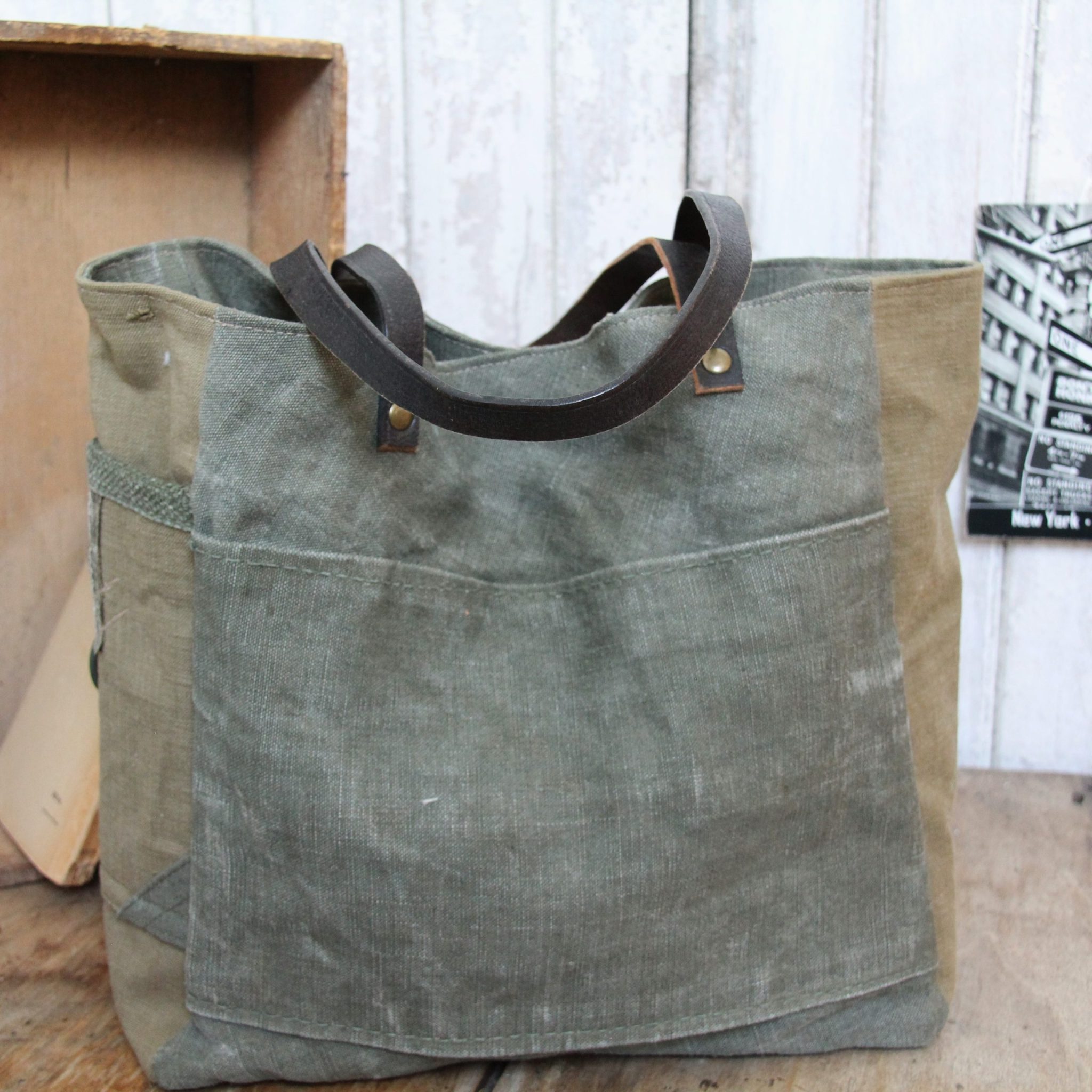 Sac cabas durable pour femme et homme en toile militaire – Image 5