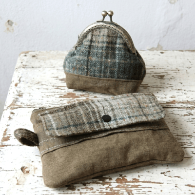 Accessoire pour femme en laine de style vintage. Fabrication dans le Morbihan