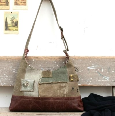 sac bandoulière femme toile recyclée