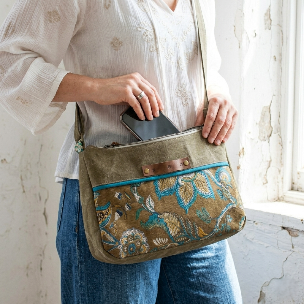 Sac en bandoulière femme demi lune