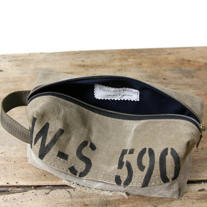 Trousse de toilette homme en toiles militaires de 1950 – Image 5