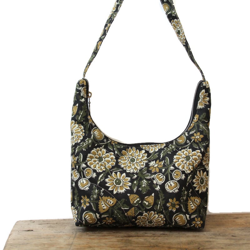Sac à main femme original confectionné dans le Morbihan en coton imprimé