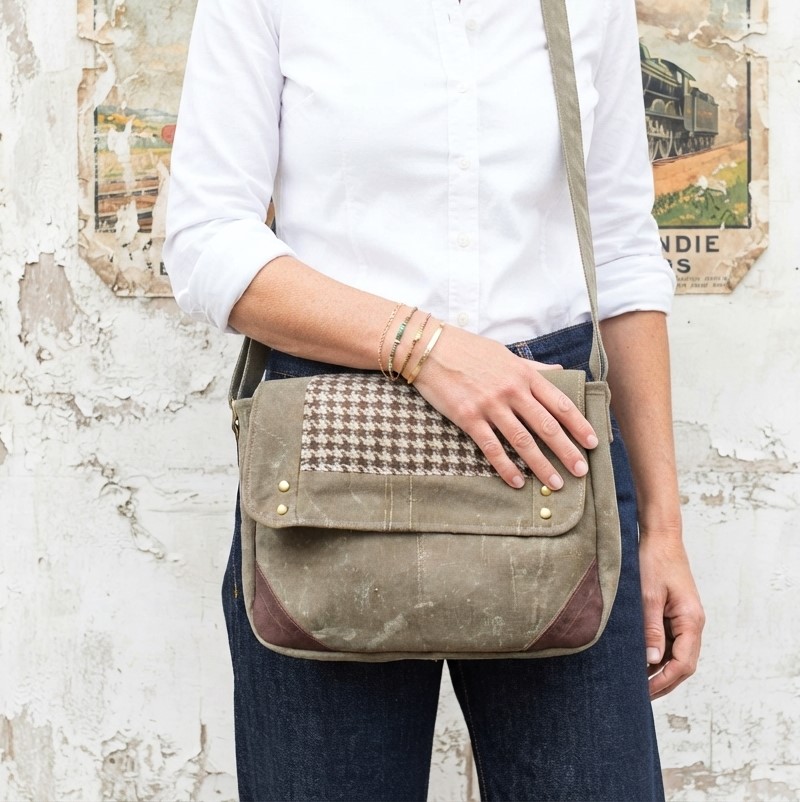 Besace pour femme en toile et laine